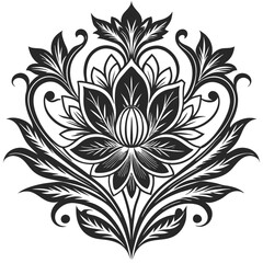 An Elegant Art Nouveau Floral Pattern High Quality Editable Vector Design And Illustration