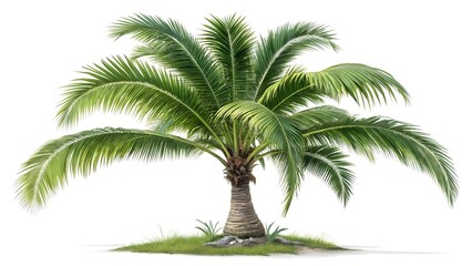 Obraz premium Photorealistic Coconut Palm Tree with Lush Green Fronds V8