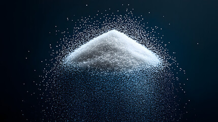 Large white cloud with small white dots scattered in a blue sky during daytime
