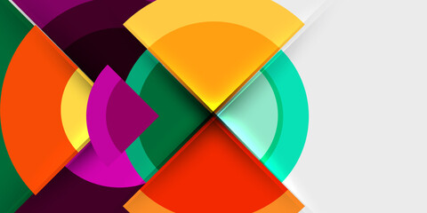 Circle and semi circle geometric background. Vector Illustration For Wallpaper, Banner, Background, Card, Book Illustration, landing page