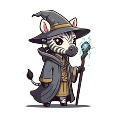 Cute Zebra Standing Cartoon Vector Icon Illustration. Animal Nature Icon Concept Isolated Premium illustration vector illustration