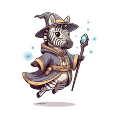 Cute Zebra Standing Cartoon Vector Icon Illustration. Animal Nature Icon Concept Isolated Premium illustration vector illustration