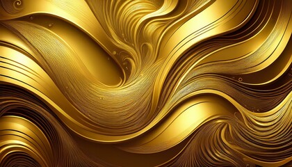 Amazing Gold Abstract Design. Generated image