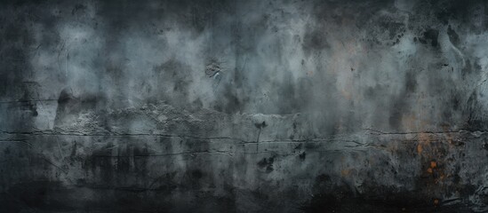 Fototapeta premium Mysterious abstract texture showcasing dark gray and muted blue tones with hints of orange creating an atmospheric depth and intrigue in reflection.