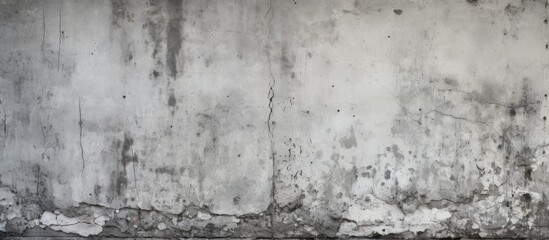 Textured cement wall with grey and grungy finish, featuring uneven surface and subtle stains for a rustic, industrial backdrop.