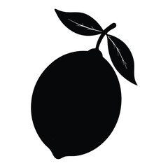 Lemon Silhouette Vector Illustration