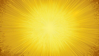 Bright yellow pop art background in retro comic style with halftone dot design. Generated image