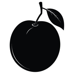 Guava Silhouette Vector Illustration