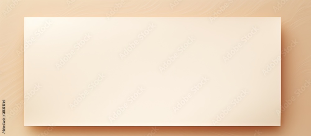 Aufkleber minimalist memo pad in soft pastel beige background with ample white space for text, centered compos