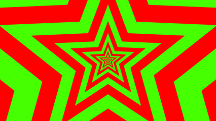 Red Orange Yellow Green Gradient Abstract Star Pattern with Geometric Design for Holiday Celebration