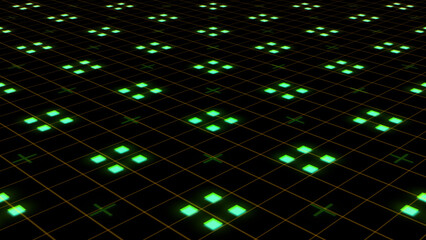 Abstract Technology Light Pattern with Red Orange Yellow Green Gradient 