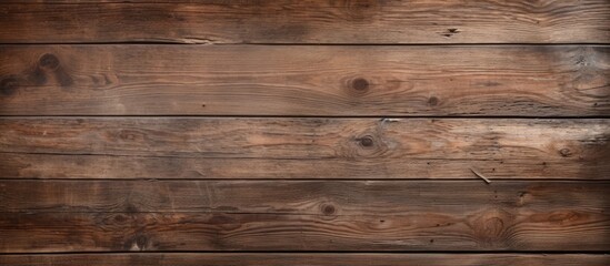 Fototapeta premium Vintage wooden texture in warm brown tones with rustic grain pattern creates a timeless backdrop, ideal for copy space and natural surface designs.