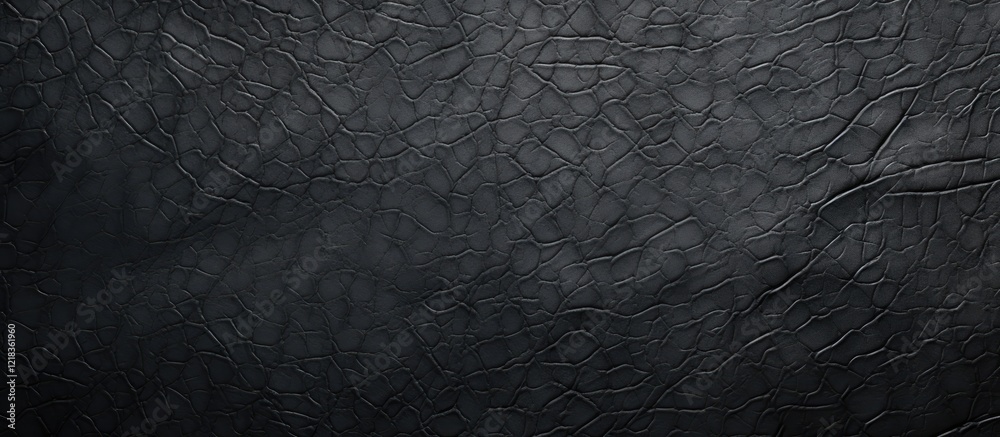 Poster textured black leather background with subtle patterns and natural creases, ideal for backgrounds in