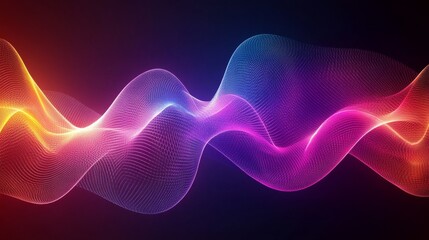 Obraz premium Abstract Colorful Waves of Light Digital Art