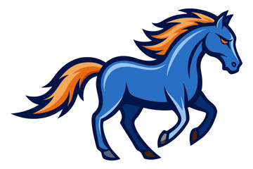 Obraz premium Horse Mascot Vector Design with Strong Impact