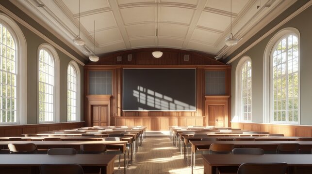 Sunlit Classroom: A Serene Learning Environment