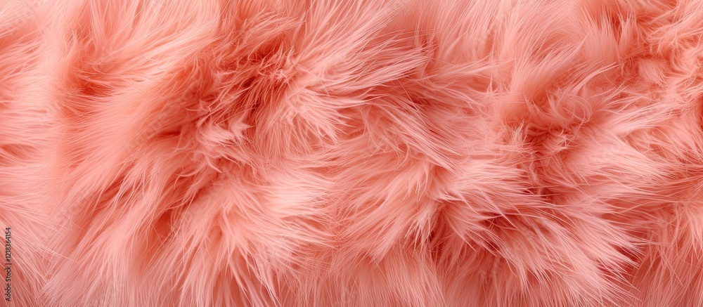 Poster Fluffy coral textured background with soft strands creating a warm and inviting atmosphere ideal for overlaying text or images