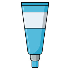 Ointment vector illustration, paste in tube clip art, ointment clip art flat icon design, cosmetic tube bottle vector, isolated on white background