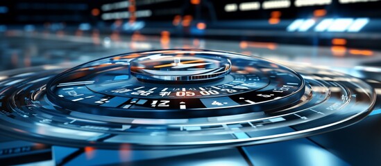 Futuristic Clock: Time's Technological Embrace