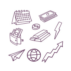 An array of Financial Concepts and Planning Icons designed specifically for Business Use