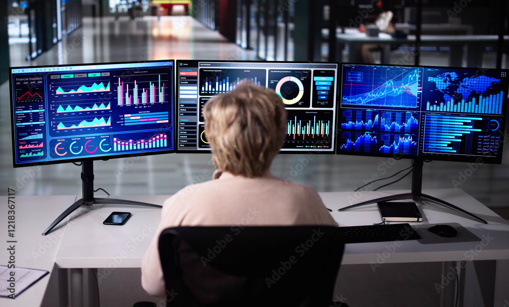 Poster business data analytics dashboard
