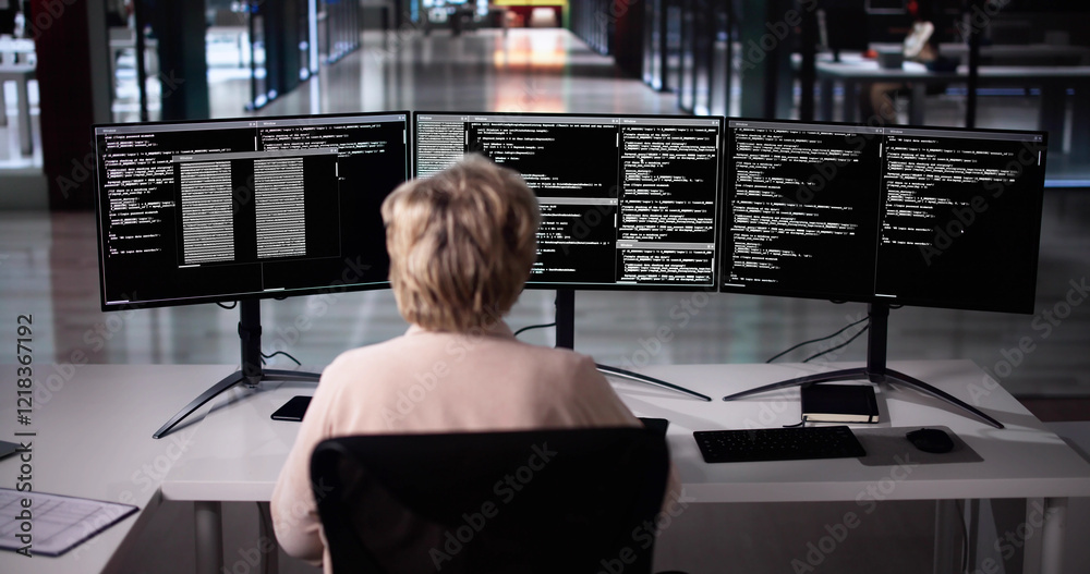 Poster Software Programmer Or Coder Woman
