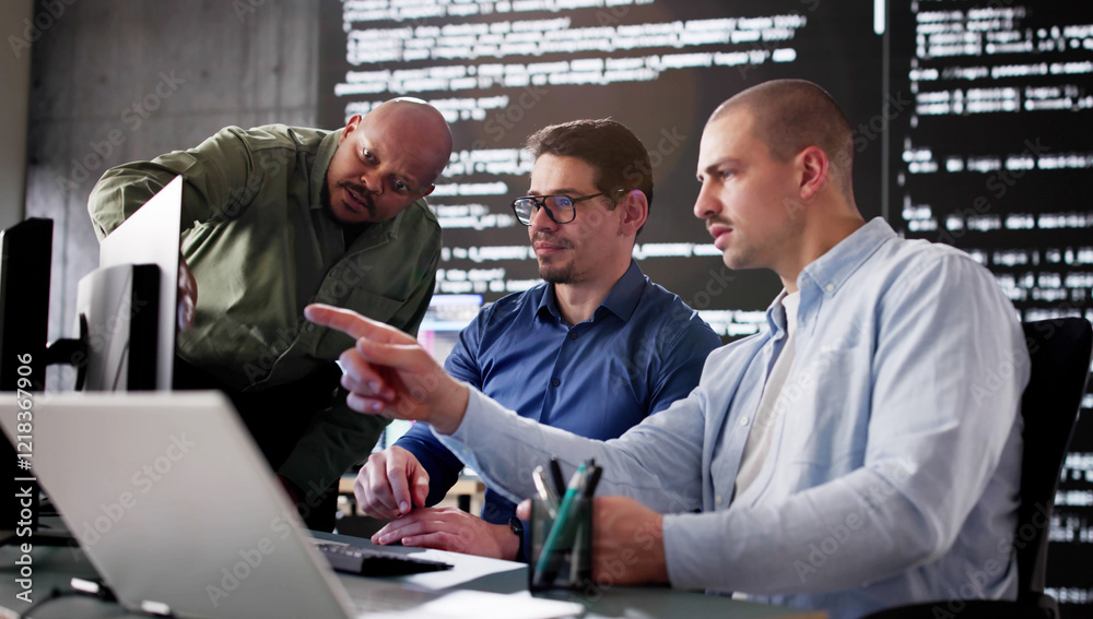 Poster Diverse group of developers working on software programs