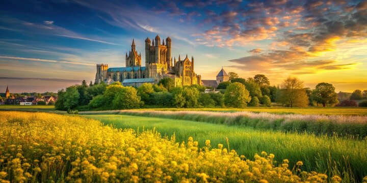 Ely Cathedral and Cambridgeshire's picturesque landscape showcased in stunning high-dynamic-range images.