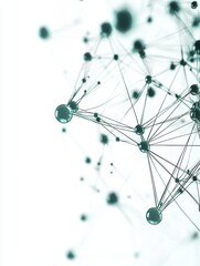 Abstract representation of interconnected nodes and lines, symbolizing data or networks.