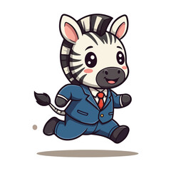 Cute Zebra Standing Cartoon Vector Icon Illustration. Animal Nature Icon Concept Isolated Premium illustration vector illustration