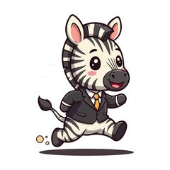 Cute Zebra Standing Cartoon Vector Icon Illustration. Animal Nature Icon Concept Isolated Premium illustration vector illustration