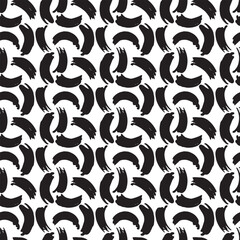 black and white seamless patterns with marker and ink in minimalist Scandinavian style