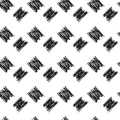 black and white seamless patterns with marker and ink in minimalist Scandinavian style