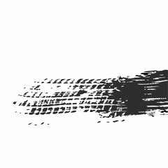 Fototapeta premium Grunge tire track line vector illustration (4)