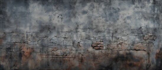 Obraz premium Grunge wall background texture featuring shades of gray and brown with a rough, weathered appearance and abstract patterns throughout the surface.