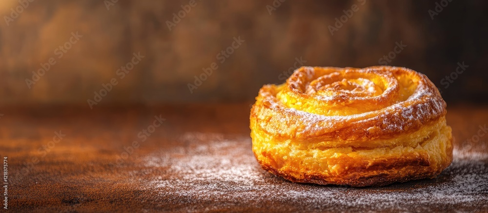 Poster pumpkin pastry on a warm autumn brown backdrop with a textured surface offering ample copy space ide