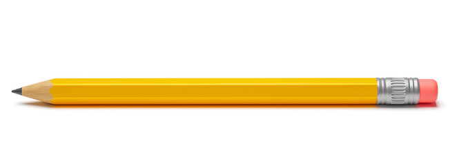 Pencil isolated on a white background. 3d render