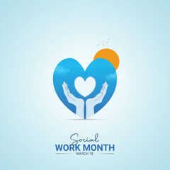 Social Work Month. Social Work Month for social media post design