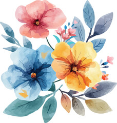 floral background with flowers background, generative ai