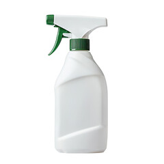 White Spray Bottle Product Mockup on transparent background.