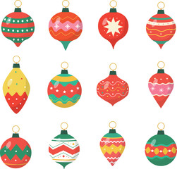 Hand-drawn Christmas ball decoration vector illustration