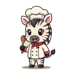 Cute Zebra Standing Cartoon Vector Icon Illustration. Animal Nature Icon Concept Isolated Premium illustration vector illustration