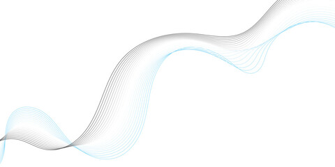 Wave flowing liquid line abstract background. Black and white vector design 3D lines in perspective, curve and wave lines in motion, smooth and soft backdrop	
