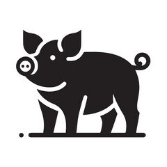 Fototapeta premium Cute cartoon pig illustration, perfect for children's books or farm-themed designs.