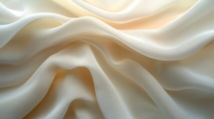 Obraz premium Elegant Draped Cream Colored Fabric Texture