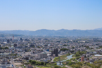 Obraz premium 松本盆地（長野県松本市）