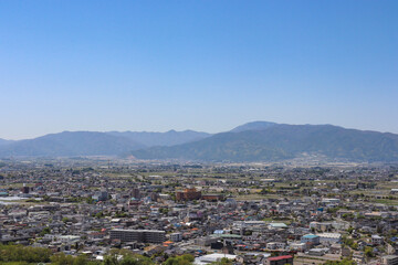 Obraz premium 松本盆地（長野県松本市）