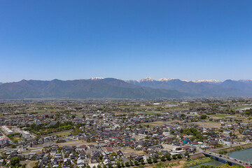 Obraz premium 松本盆地（長野県松本市）