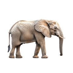 Obraz premium Majestic African Elephant on Black Background Wild Animal Portrait Powerful Creature