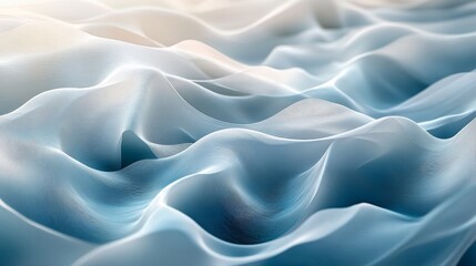 Obraz premium Abstract Blue Wave Pattern Digital Art